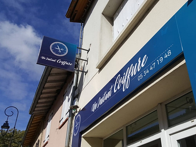 Sign and branding  for hairdresser