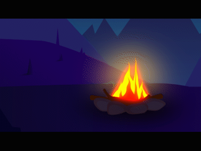Feu animation 2d fire