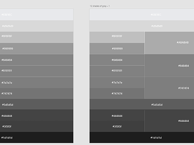 Reduce of gray color palette in web app color colorpalette colors dark gray shades try white
