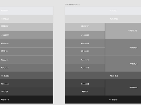 Reduce of gray color palette in web app by Viktor Dimitrievski on Dribbble
