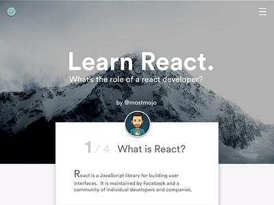 Learn React animation branding design icon illustration logo minimal react.js typography ui ui ux ux vector