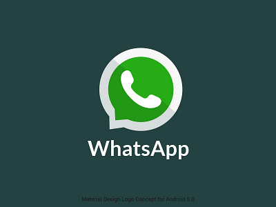 WhatsApp Material Design Logo Concept android app concept logo logodesign material materialdesign redesign whatsapp
