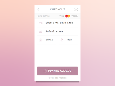 Daly UI Day 2 - Credit Card Checkout 002 card checkout credit daily day flat form interface user widget