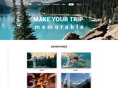 Traveling website design typography ui ux web website