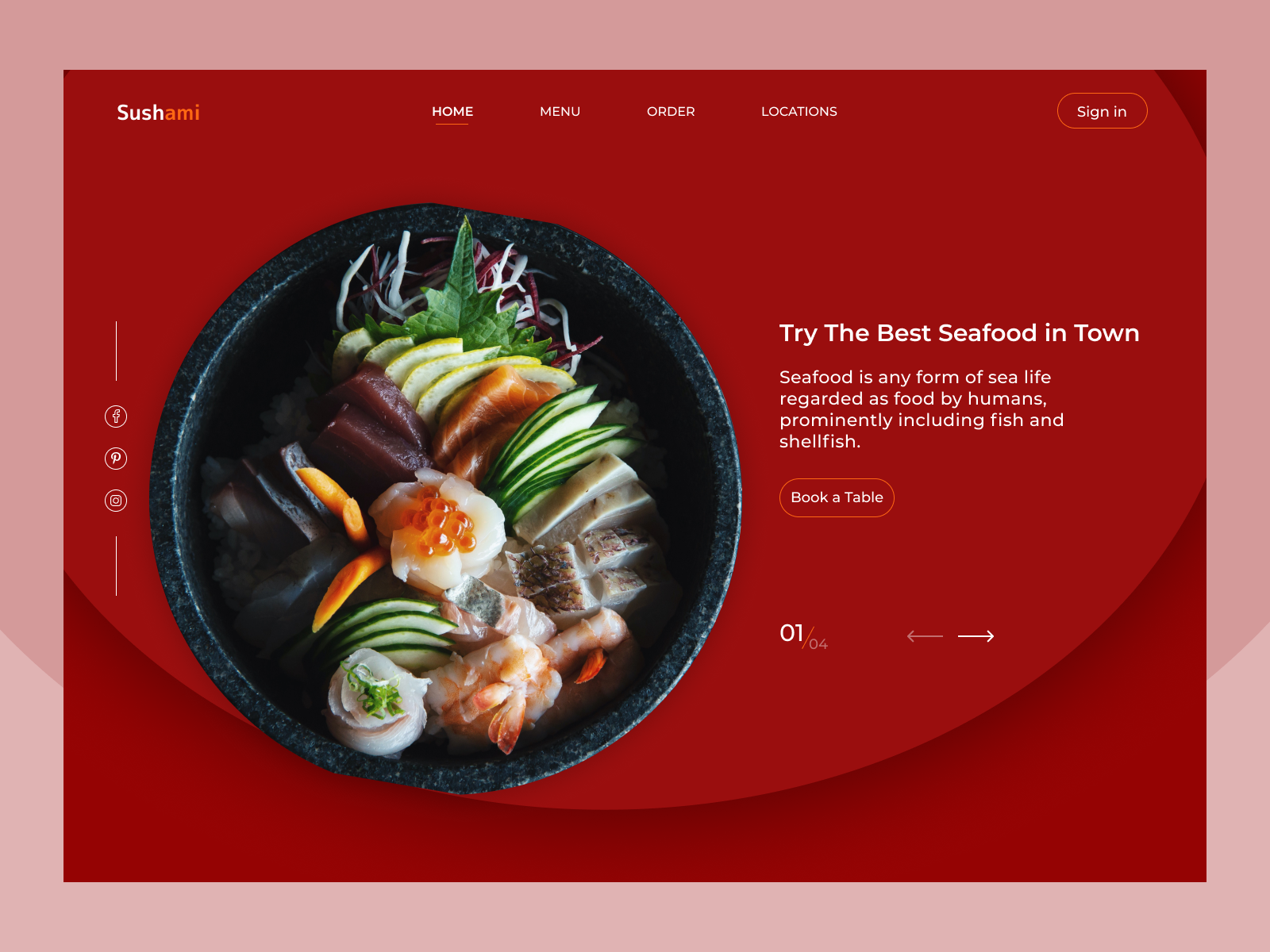 Seafood Restaurant Landing Page by Alisa Harutyunyan on Dribbble