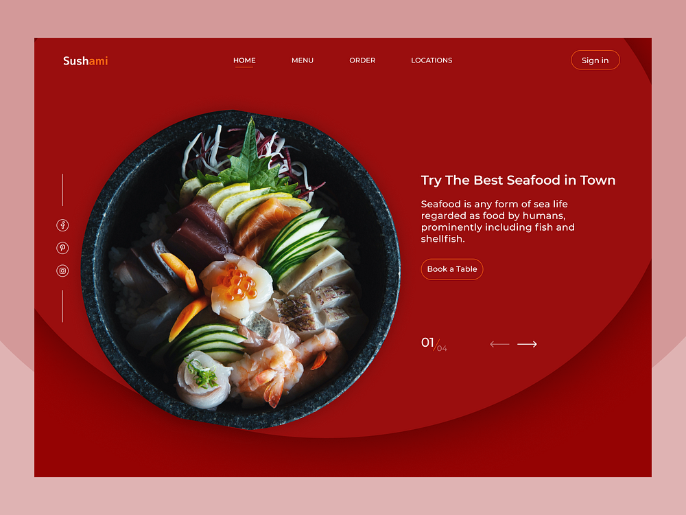 Seafood Restaurant Landing Page By Alisa Harutyunyan On Dribbble