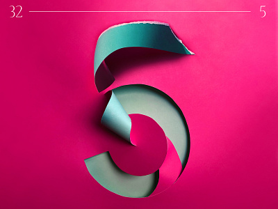 5 | 36 days of type 36 days of type 36daysoftype 3d art branding design geometric graphic design illustration origami paper paper art paper cut paper cutout paper cutting paper design papercut paperfold shape typography