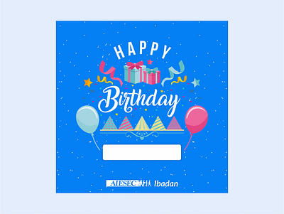 AIESEC HBD template branding design flyer design identity label design logo