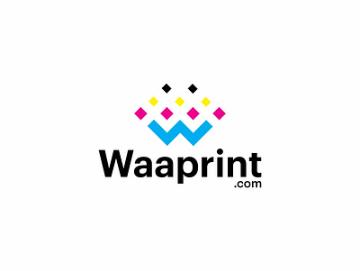 Waaprint Logo branding design flyer design identity label design logo