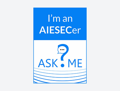 AIESEC tag branding design flyer design identity label design logo