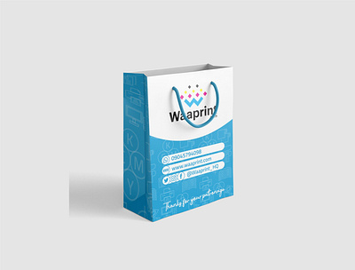 Waaprint Paper bag branding design flyer design identity illustration label design logo vector