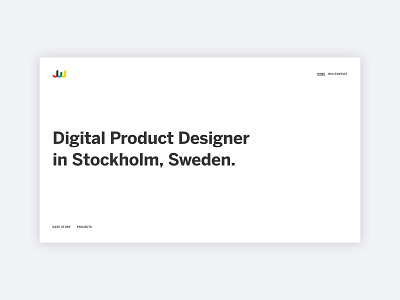 Portfolio & Branding branding dublin jameswhelan jw portfolio product design stockholm typography ui ux website