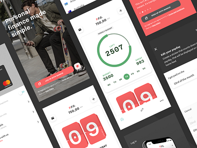 P.F.C. android app bank branding design fintech ios iphone logo transactions typography ui ux