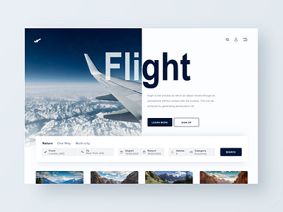 Flight aeroplane airplane blue card cards clean design flight flight search flights minimal shadow simple ui website white