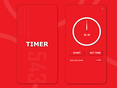 Timer app design illustration ui