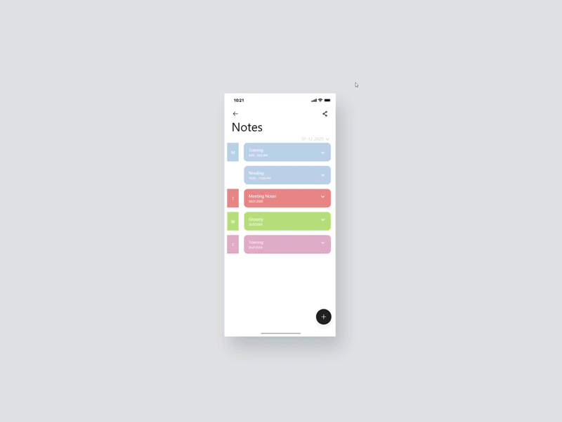Daily UI 065 Notes Widget GIF by Stefan Devai on Dribbble