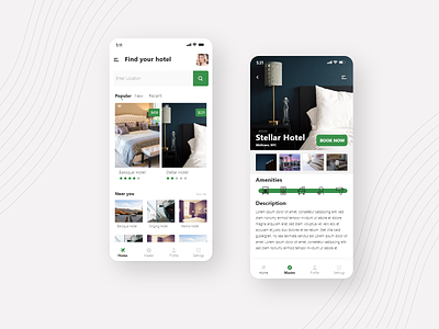 Daily UI #67 | Hotel Booking airbnb booking booking app booking system branding concept daily 100 challenge daily ui daily ui 067 design hotel hotel app hotel booking interface redesign travel travel app ui ux