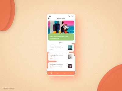 Daily UI 70 - Event Listing adobe xd app application branding colorful daily 100 challenge daily 70 daily challange dailyui design mobile orange responsive sport ui ux web workfromhome