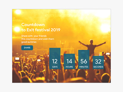 Daily UI #014 Countdown Timer adobe xd app branding countdown countdowntimer daily 100 challenge daily challange dailyui design exit illustration music music art ui ux web