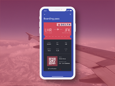 Daily UI #024 - Boarding pass