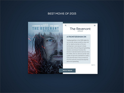 #063 Best of 2015 adobe xd app best of 2015 blue branding color daily 100 challenge daily challange dailyui design minimal movie movie art movies typography ui ux