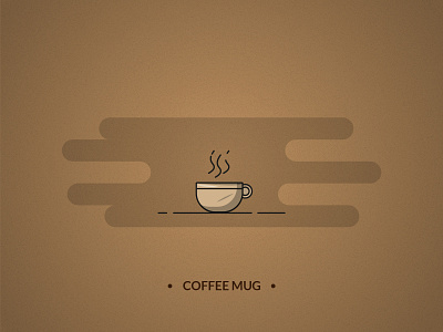 Coffee mug - coffee set branding cafe coffee coffee mug coffeeshop design grain illustraion illustrator morning outline outline icon texture