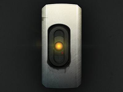 GLaDOS - WIP flare glados light metal portal red yellow rust