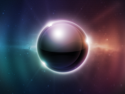 Sphaera ball colors gloss glow reflections space sphere wallpaper