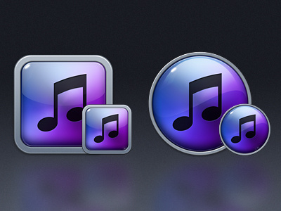 iTunes X Replacement Final blue icon itunes itunes 10 music purple reflection