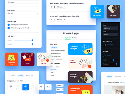 UI Concept for Widgets Setup Tool buttons flat illustration marketing pop up product product design set ui ui design ux ux design web widget windows