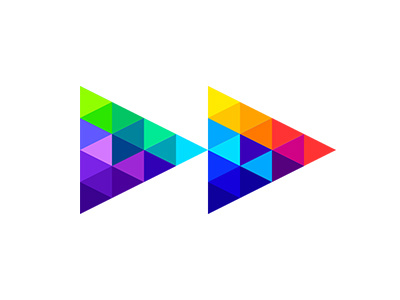 Dynamic Digital — Logo advertising agency arrow branding colorful d digital dynamic flat logo logotype triangle