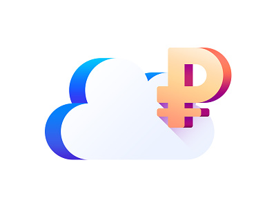 Icon for upcoming project cloud currency hosting icon money rouble russia sign