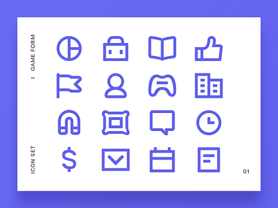 Game form icon set