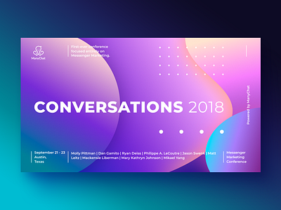 Conversation Card 2018 automation bot card conference facebook marketing messenger poster texas