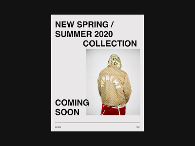 Poster Supreme of the new spring / summer 20 collection ✖️ 2020 2020 trend art brand branding daily 100 challenge design graphic logo minimal poster poster a day poster art posters supreme typography ui ux design uidesign vector webdesign