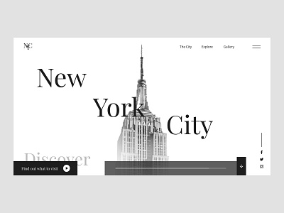 Simple New York City website branding design flat icon minimal new york portfolio portfolio design travel traveling type typography ui ui ux design uidesign ux ux ui ux design webdesign website