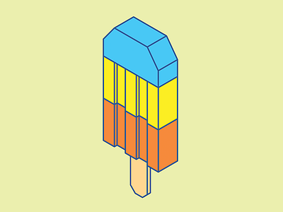 Popsicle blue cold cool hot ice cream icy orange popsicle summer yellow