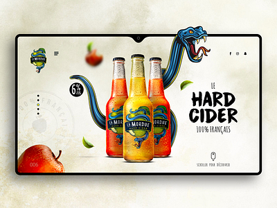 Hard Cider - La Mordue lamordue landing page ui design ui ux design webdesign