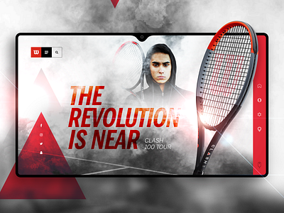 The revolution is near - Wilson Clash landing page tennis ui design ui ux design webdesign wilson
