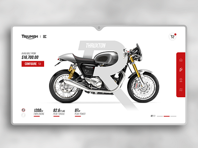 Thruxton R - Triumph landing page motorcycle thruxton triumph ui design ui ux design webdesign