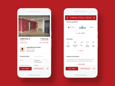 Rent a House android app design mobile real estate redesign ui ux