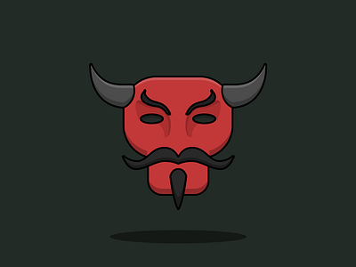 A Devil Mask demon devil devil horns horns mask moustache mysterious red scary