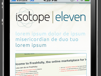 Isotope11 - Mobile First mobile mobile first mobile ui mobile ux
