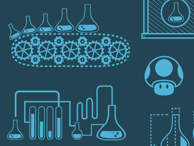 Few site icons chemistry icon illustration mushroom science