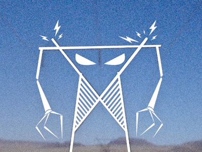 Power line monster (surely I wasn't the only one) illustration monster power line