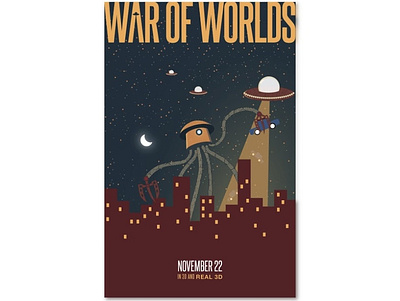 War Of Worlds Poster Design aliens design graphicdesign illustration poster posterdesign vector