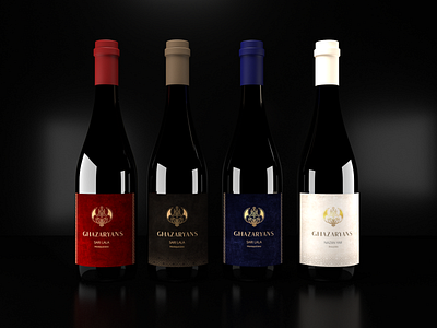 Ghazaryans Wine Branding Identity 3dsmax adobe illustrator adobe photoshop brand design color colorful design elegant graphic design illustrator logo old packaging photoshop render wine