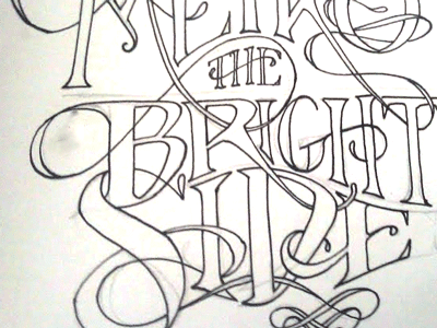 Meiko - The Bright Side lettering music poster