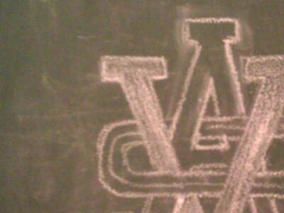 avs monogram chalk lettering monogram