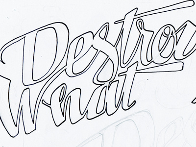 destro what? lettering lineart pen